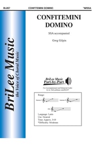 Confitemini Domino SSA choral sheet music cover Thumbnail